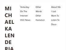 Tablet Screenshot of mikekalenderian.com